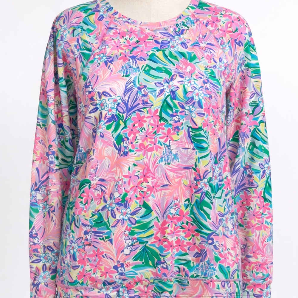 Lilly Pulitzer Disney Parks Dreamin' Minnie Mouse Daisy Duck Long Sleeve Large